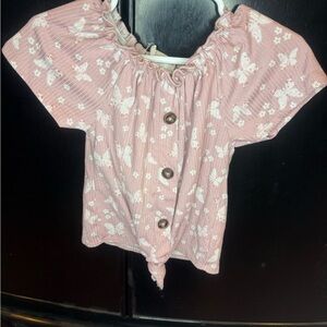 Arrow Mauve Butterfly Print Top